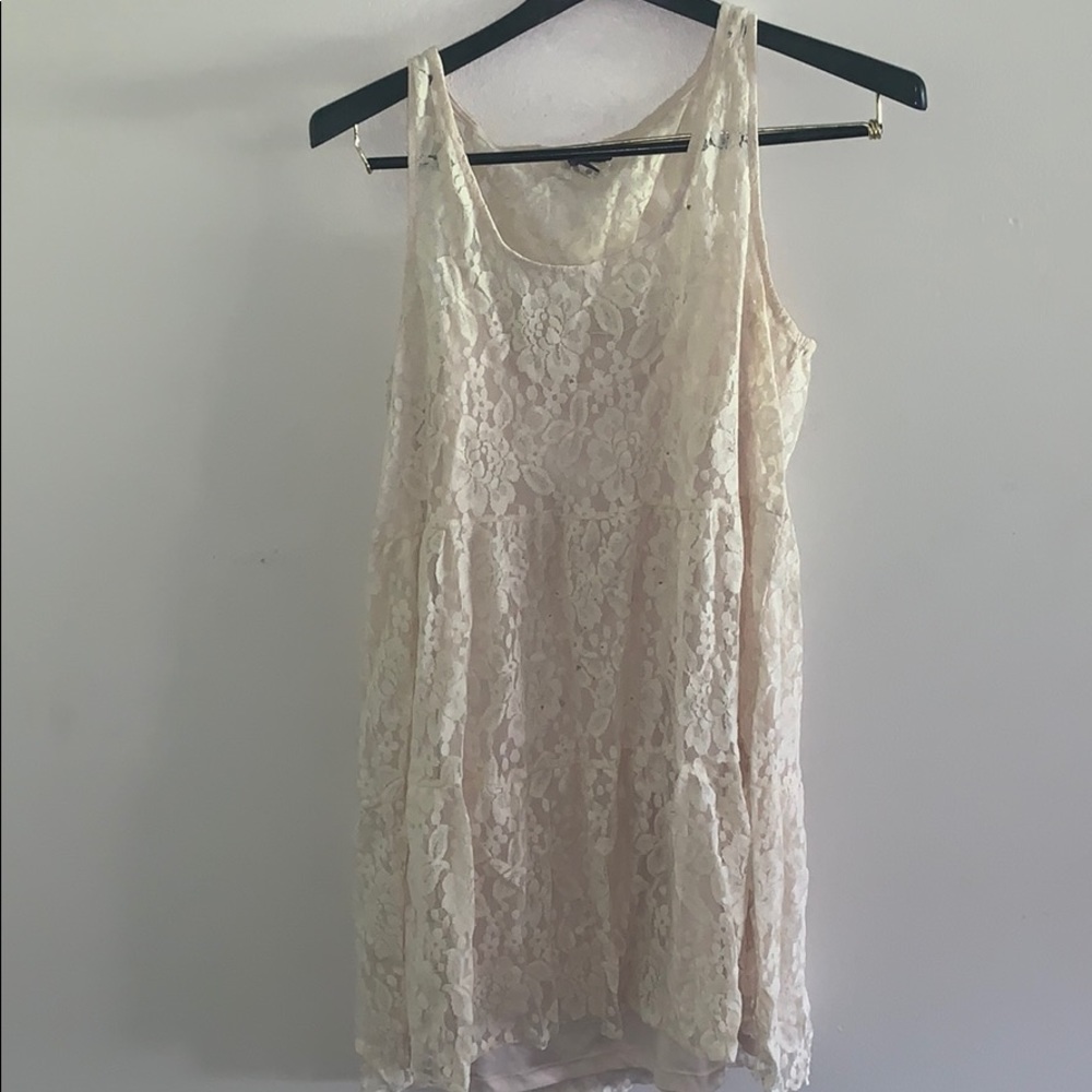 Creme colored floral dress